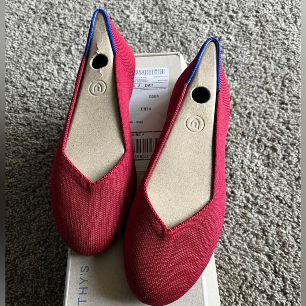 Rothy’s red flats size 8.5